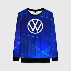Свитшот женский Volkswagen blue poly, цвет: 3D-черный