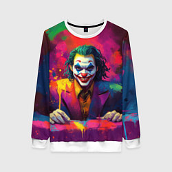 Свитшот женский Джокер в краске, цвет: 3D-белый