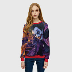 Свитшот женский Джокер психоделика, цвет: 3D-красный — фото 2