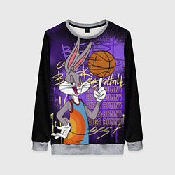 Свитшот женский Багз Банни - Looney Tunes, цвет: 3D-меланж