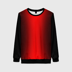 Свитшот женский Чёрно-красный градиент по центру, цвет: 3D-черный