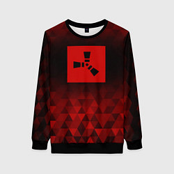 Свитшот женский Rust red poly, цвет: 3D-черный