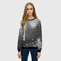 Свитшот женский Arsenal - grey gradient вертикально, цвет: 3D-черный — фото 2