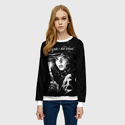 Свитшот женский Все дуреют с этой колдуньи, цвет: 3D-белый — фото 2