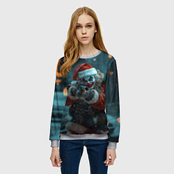 Свитшот женский Санта Джокер, цвет: 3D-меланж — фото 2