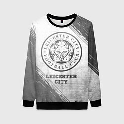 Свитшот женский Leicester City - white gradient, цвет: 3D-черный
