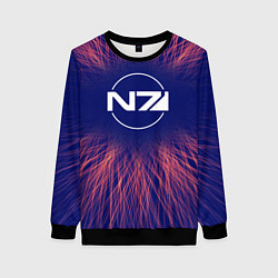 Свитшот женский Mass Effect red energy, цвет: 3D-черный