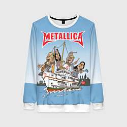 Свитшот женский Metallica - on the ship, цвет: 3D-белый