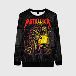 Свитшот женский Metallica - skeleton with a lantern, цвет: 3D-черный