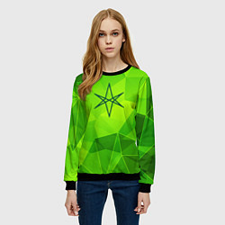 Свитшот женский Bring Me the Horizon green poly, цвет: 3D-черный — фото 2