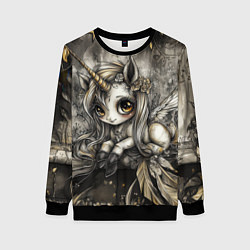 Свитшот женский Мифическая единорожка, цвет: 3D-черный