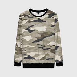 Свитшот женский Песочный камуфляж, цвет: 3D-черный
