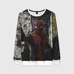 Свитшот женский Spider man night, цвет: 3D-белый