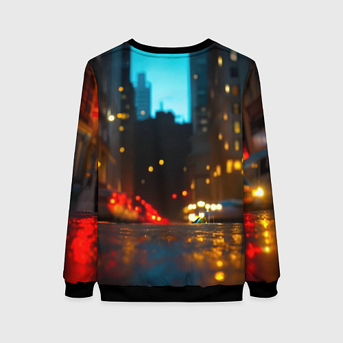 Женский свитшот Человек паук на старте / 3D-Черный – фото 2