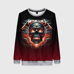 Женский свитшот Metallica - fire skull