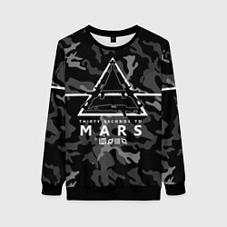 Свитшот женский 30 Seconds to Mars - poster, цвет: 3D-черный