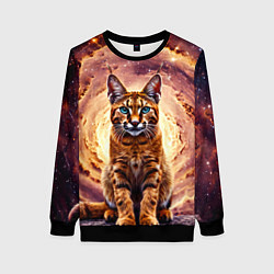 Свитшот женский Каракет в космосе, цвет: 3D-черный