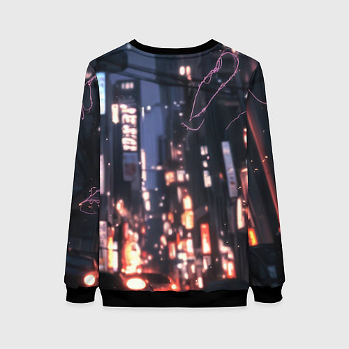 Женский свитшот Человек паук в черном / 3D-Черный – фото 2