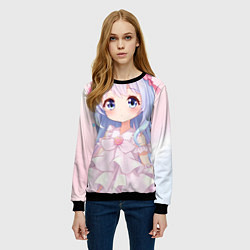 Свитшот женский Аниме в стиле каваи, цвет: 3D-черный — фото 2