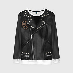 Свитшот женский Косуха с черепом, цвет: 3D-белый