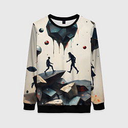 Женский свитшот Сюрреалистичные люди и камни