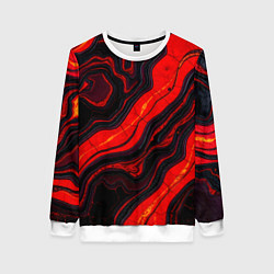 Свитшот женский Срез магматической породы, цвет: 3D-белый