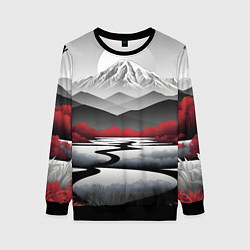 Женский свитшот Белые горы и красные деревья