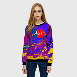 Свитшот женский NBA краски неон, цвет: 3D-черный — фото 2