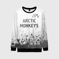 Свитшот женский Arctic Monkeys - white gradient посередине, цвет: 3D-черный