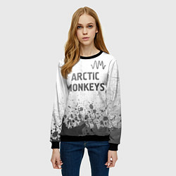 Свитшот женский Arctic Monkeys - white gradient посередине, цвет: 3D-черный — фото 2