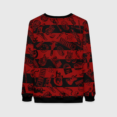 Женский свитшот Свитер Курта нирвана / 3D-Черный – фото 2