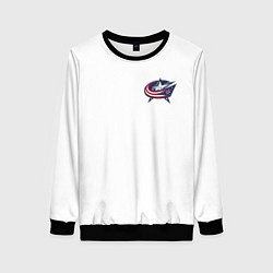Свитшот женский Columbus blue jackets - Sergey Bobrovsky, цвет: 3D-черный