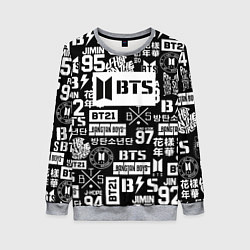Женский свитшот Bangtan Boys pattern black