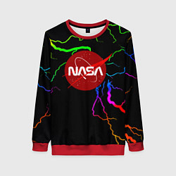 Женский свитшот НАСА молнии градиент