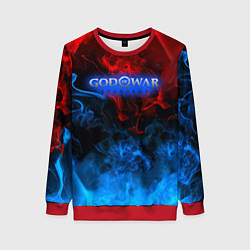 Женский свитшот God of War битва огня