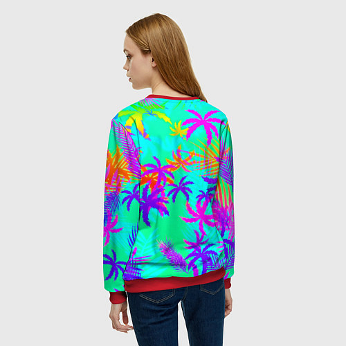 Женский свитшот Stalker тропики из гта / 3D-Красный – фото 4