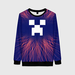 Свитшот женский Minecraft red energy, цвет: 3D-черный