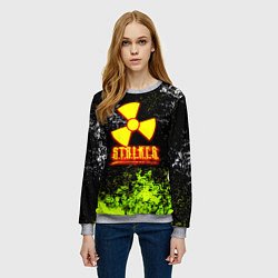 Свитшот женский Stalker брызги красок, цвет: 3D-меланж — фото 2