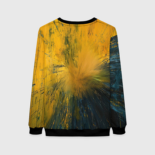 Женский свитшот Бэтмен нарисованный кистью / 3D-Черный – фото 2