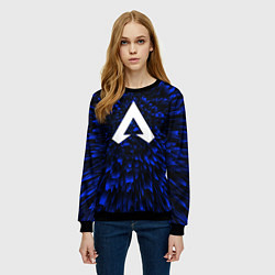 Свитшот женский Apex Legends blue energy, цвет: 3D-черный — фото 2
