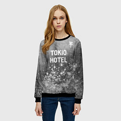Свитшот женский Tokio Hotel - grey gradient посередине, цвет: 3D-черный — фото 2