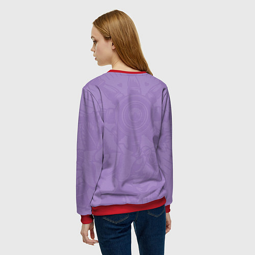 Женский свитшот Штурвал в розах / 3D-Красный – фото 4