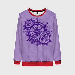 Женский свитшот Штурвал в розах