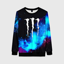 Свитшот женский Monster energy космос, цвет: 3D-черный