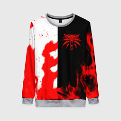 Свитшот женский Ведьмак огненный, цвет: 3D-меланж