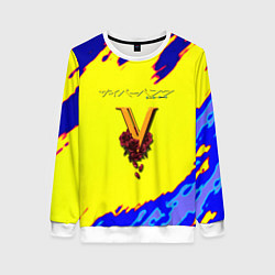 Женский свитшот Cyberpunk краски неоновые