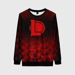 Свитшот женский League of Legends red poly, цвет: 3D-черный