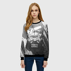 Свитшот женский Tokyo Ghoul - grey gradient, цвет: 3D-черный — фото 2