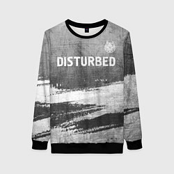 Свитшот женский Disturbed - grey gradient посередине, цвет: 3D-черный