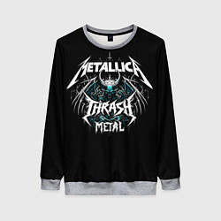 Женский свитшот Metallica group - thrash metal style